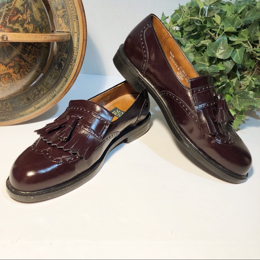Nunn Bush Burgundy Tasseled Loafers